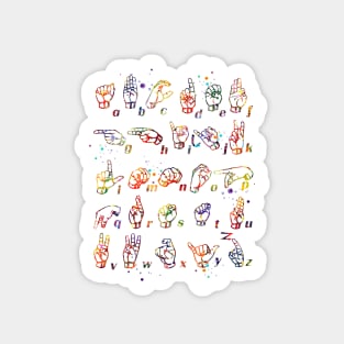 ASL Sign Language Watercolor Sticker